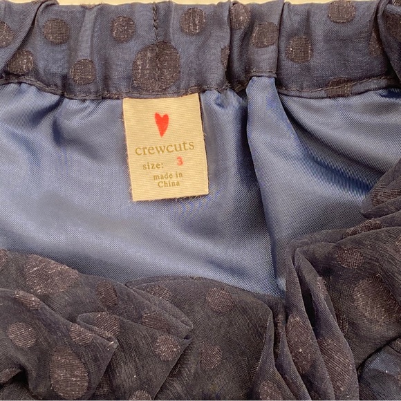 Crewcuts Navy Ruffle Dot Skirt - Picture 5 of 9